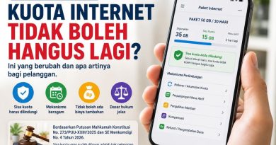 sisa kuota internet, aturan kuota internet 2026, kuota rollover, sisa kuota tidak hangus, aturan baru Komdigi