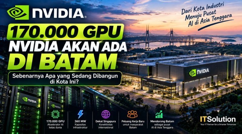 NVIDIA Batam, data center Batam, AI Batam, NVIDIA data center Batam, 170 ribu GPU Batam, AI Factory Batam, Firmus Batam, DayOne Batam, Nongsa data center, data center Batam 2026